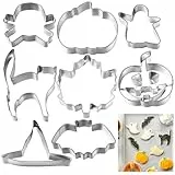 Cabilock 8stücke Teiliges Halloween Ausstechformen Aus Edelstahl Plätzchen Ausstecher Für Kekse Und Fondant Backwerkzeuge Für Halloween-bäckerei Motive Für -kekse