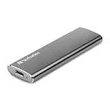 Verbatim Vx500, externe SSD-Festplatte, 120 GB, USB 3.1 Gen 2-Controller, 500 MB/s Lesegeschwindigkeit inkl. USB-C- und USB A-Kabel, Store n Go - spacegrau