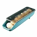 FIYSON Automatisch Rollende Eieraufbewahrungsbox Eierbehälter Stapelbarer Eierbox Eierhalter Kühlschrank Eieraufbewahrungsboxen mit Deckel Küche Kühlschrank Eierspender Eierkorb Boxen,33 * 8cm (Blau)