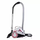 Dirt Devil Staubsauger ohne Beutel DD2502 – Staubsauger 700 W HEPA 12 Filter – Vacuum Cleaner mit Kombibürste, Fugendüse und Parkettdüse – Staubsammelbehälter 1,8 l – Grau/Rot