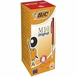 BIC Druckkugelschreiber M10 (0,32 mm) Schachtel à 50 Stück, rot