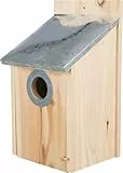 TRIXIE Nistkasten für Stare – Mit Spechtschutz & aufklappbarer Front – Kiefernholz lasiert & Metall verzinkt – 18 × 31 × 16 cm – Eingang Ø 4,5 cm – 55859