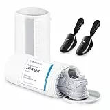 Teletrogy 2Pcs Schuhe Waschbeutel, Schuhwaschbeutel Waschmaschine mit Verstellbare Schuhspanner, Wäschesack Schuhe mit Verstecktem Reißverschluss, Wiederverwendbarer Wäschenetz für Sneaker, Weiß