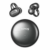 SANAG S6SUltra Open Ear Kopfhörer, Clip On Earbuds Kabellos Bluetooth 6.0, 42H Spielzeit, IP67 Wasserdicht, 4.5g, ENC Geräuschunterdrückung für Anrufe, Sicherer Halt für Laufen, Radfahren & Wandern