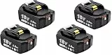 Pack of 2 18 V 5000 mAh Battery Compatible with BL1850 BL1860B BL1855 BL1840 BL1830 BL1835 BL1820B BL1815 with LED Indicator (Packung mit 2)