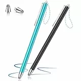 Mixoo Tablet Switch Stift für alle Tablets, Stylus Pen Hohe Präzision Eingabestift mit 2 x Faser Ersatzspitze, Kompatibel mit ipad, Huawei, Samsung, Apple (Multicolor, 2 Stück (Faserstift))