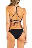 Hurley Damen W Moderat bikini Btm Rash Guard Shirt, Newprint Or Black/Wht, M EU