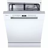 Midea SF 5.60NW14C Geschirrspüler 60cm Freistehend & Unterbaufähig, 14 MGD,Hygienepflege+, Zonenwäsche, 7 Programme, Spülmaschine 60 cm mit WIFI, Startverzögerung, Automatische Türöffnung,44 dB