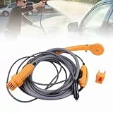 ITEFDTUTNE Tragbare Campingdusche, Einstellbarer Wasserdurchfluss 2,5 L/min, Auslaufsicherer Außenduschkopf mit 3D-Wasserauslässen, für Camping, Wandern, Haustierreinigung, Autowaschen