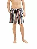 TOM TAILOR Herren Badeshorts mit Muster 1035051, 31555 - navy multicolor stripe, L