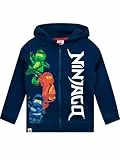 LEGO Ninjago Kapuzenpullover | Ninjago Kleidung für Jungen | Ninja Kinder Hoodie | Blau | 128