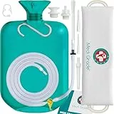 Medi Grade Einlaufset für Intimreinigung für zu Hause, Türkis - 2L Kapazität - Enema Kit mit Wiederverwendbarer, Accessoire, Anleitung, tragbare Tasche und Mehr