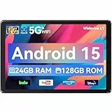 Whitedeer Tablet, Tablet 10 Zoll, Android Tablet mit 10GB RAM 128GB ROM, Octa-Core, HD IPS Touchscreen, 5000mAh Akku, WiFi 6, Bluetooth 5.0, Dual Kamera, Face ID, Google-Zertifiziert, Schwarz