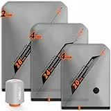 Vacbird Vakuumbeutel für Kleidung mit Kabellose Vakuumpumpe, 10 Stück (4x 40x54cm, 4x 47x64cm, 2x 54x74cm), Platzsparend Vakuumierbeutel für Kleidung – Speziell für Reisen und Kofferorganisation