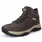 CC-Los Herren Wanderschuhe Wasserdicht, Outdoor Trekkingstiefel, rutschfest mit Täglichem, Braun Weit Gr. 45