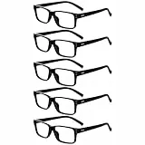 Eyekepper 5er-pack Federscharniere Vintage Herren Lesebrille in Schwarz