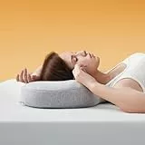Sonive Nackenkissen Kopfkissen, Kissen Kopfkissen mit Baumwolle Kissenbezug aus Memory Foam für Kinder Mann Frau, Grau 58x38x10cm