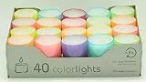Wenzel-Kerzen Summer Edition Colorlights Teelichte mit Langer Brenndauer 100% Paraffin Bunt, Höhe 24 mm Durchmesser 38 mm