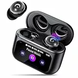 VEKJ Bluetooth Kopfhörer, Mini Schlafkopfhörer Bluetooth 5.4 mit Touchscreen, Neue in Ear Kopfhörer Kabellos IP7 Ohrhörer mit 48H Immersiver Deep Bass Ohrhörer, Schwarz