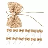 DEARMAMY 15 Stück Teiliges Rustikale Jute Schleifen Bänder für Geschenkanhänger und Weihnachtsdeko Handgefertigte Dekorative Schleifen für DIY Kränze Verpackung Basteln und Festliche