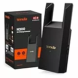 Tenda WLAN Verstärker Repeater R10, 300 Mbit/s, Ethernet-Port, Abdeckung bis zu 120 m², WPS, AP-Modus, kompatibel mit FritzBox, IPv6, Schwarz