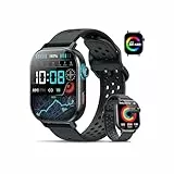 Donerton Smartwatch, 5.0 cm HD Smartwatch für Herren Damen (Annehmen/Tätigen von Anrufen), Fitnessuhr mit Herzfrequenz/Schlaf/IP68 Wasserdicht/120+ Sportmode