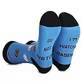 FGFD&OU Socken für Herren und Damen Socken Lustiges Geschenk Neuheit Baumwolle Unisex Sportsocken mit Do not disturb, I am watching FOOTBALL BASEBALL GOLF GAMING Socken (Baseball)