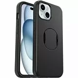 OtterBox OtterGrip Symmetry Hülle für iPhone 17e, 16e, 15, 14, 13 für MagSafe, Sturzsichere, schützende Hülle mit eingebautem Griff, 3X getestet nach Militärstandard, Schwarz