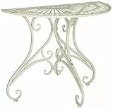 Safavieh Modern Metall Outdoor-Akzenttisch, Antikes Weiß