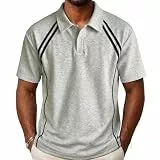 Generisch Poloshirt Herren Kurzarm Sommer Schnelltrocknend Atmungsaktiv Golf Hemd Elastisch T Shirt mit Kragen Freizeit Sport Poloshirt ashion Wandershirt Dünne Freizeitshirt Sportshirt