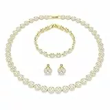 Swarovski Una Angelic Set, Set (3), Rundschliff, Weiß, Goldlegierungsschicht
