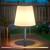 uuffoo RWWR Solar Outdoor Lampe Kabellos LED Tischlampe Dimmbar Solarlampen Campinglampe für Balkon Garten Hof