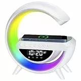 Majome LED Nachttischlampe Mit Ladefunktion Neue Intelligente lichtwecker Tischlampe Drahtlose Lautsprecher Mit Musiksynchronisierung Dimmbar Nachtlicht für Schlafzimmer-Wohndekoration