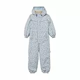 Steiff Schneeanzug EU Größe 116 cashmere blue, warmer Winter Overall, mit Kapuze, ideal für Schnee & Outdoor, Skianzug für Kinder, waschmaschinenfest