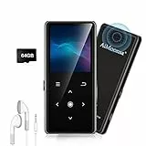 64GB MP3-Player mit Bluetooth 5.2, AiMoonsa Musik-Player mit eingebautem HD-Lautsprecher, FM-Radio, Sprachrekorder, HiFi-Sound, E-Book-Funktion, Kopfhörer enthalten