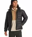 Marmot Herren Highlander Hoody, Leichte Daunenjacke, warme Winterjacke, wasserabweisende Steppjacke, winddichte Funktionsjacke, klein packbare Outdoorjacke mit Kapuze, Black, L