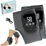Fussmassagegerät, 3-in-1 Fußmassagegerät für Schmerzlinderung & Durchblutung, Wiederaufladbar Knöchel & Ferse Massage 2er Pack mit Wärme, Anthrazit,Universelle Passform für linken & rechten Fuß