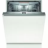 Bosch SMV4HVX31E Serie 4 Smarter Geschirrspüler vollintegriert, 60 cm breit,Besteckschublade, Extra Trocknen auf Knopfdruck, Rackmatic höhenverstellbarer Oberkorb, Einbau, Kunststoff, Weiß