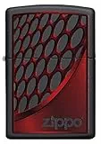 Zippo Benzinfeuerzeug, Messing, Black Matte - Red and Chrome, 1 x 6 x 6 cm