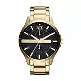 Armani Exchange Watch For Men, Quarz-Multifunktionswerk und 44mm Gehäusegröße mit Edelstahlarmband