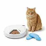 Cat Mate Futterautomat C500 (weiß, mit Kühlakkus, 4-Tage-Zeituhr, festgelegte Intervalle, bis zu fünf Futterportionen, Katzenfütterung, automatischer Futterautomat, Katzen Zubehör) 80889