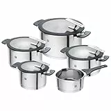 ZWILLING Simplify Kochtopf-Set 5-teilig, Integriertes Sieb, Induktion, Grau