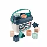Fisher-Price - Babys erste Bausteine – Marineblaues Kitz, Set mit 10 Bausteinen zum Stapeln und Sortieren, Bauspielzeug, Babyspielzeug für Kleinkinder ab 6 Monaten, HJP20
