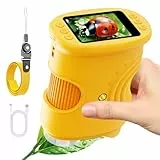 Ashfly Handy Digital Mikroskop für Kinder, 1080P HD 2.0' Bildschirm Taschenmikroskop, Microscope LED Lights -Anschluss an PC, Mini-Mikroskop draussen Geschenke für 4-12 Jährige Orange