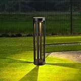 ACMHNC LED Wegeleuchte außen mit Bewegungsmelder, 60cm Pollerleuchte außen Schwarz 3000K Gartenlampen für draußen, Außenleuchte Gartenleuchte, IP65 Wasserdicht