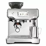 Sage - The Barista Touch - Kaffeemaschine mit automatischem Milchaufschäumer & integriertem Mahlwerk - Touchscreen, abnehmbarer Tamper, 5 Voreinstellungen - Siebträgermaschine - Gebürsteter Edelstahl