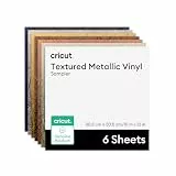 Cricut™ strukturiertes, metallisches Vinyl – permanent, Luxe-Musterset – 30,5 x 30,5 cm / 12 x 12 Zoll (6 Stk.)