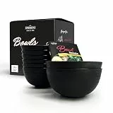 DREIBERG® Müslischalen 6er Set inkl. Rezeptbuch | 760ml | Bowl Schüsseln aus PP | Suppenschüssel | Dessertschalen | Salatschüsseln | Camping Geschirr