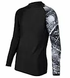 SLIMBELLE UV Shirt Herren UPF 50+ Kompressionsshirt Rash Guard Kurzarm Langarm Schwimm Tshirt (DE/NL/SE/PL, Alphanumerisch, XXL, Regular, Regular, Schlange)