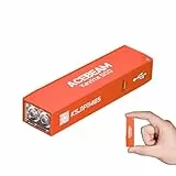 ACEBEAM Keylite 500 Extrem Hell LED Schlüsselanhänger Taschenlampe, Aufladbar, ultrakompakte flache Taschenlampen mit Dual-LEDs, 6 Modi, kleine MINI Taschenlampe für Notfälle, Zuhause(Orange)